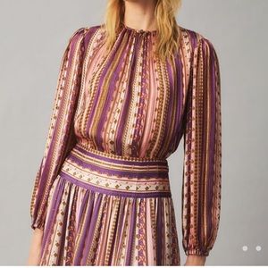 NWT Tory Burch Satin Burnout Blouse Size 6 Retail $425 Sold Out